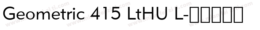 Geometric 415 LtHU L字体转换
